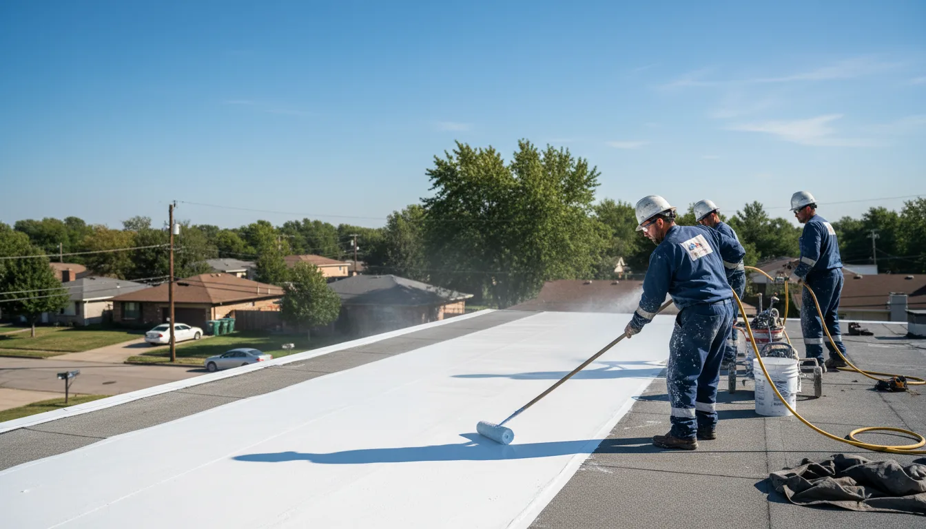 Commercial roof coating in Garvin, OK near me